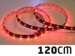 TRUCKJUNKIE Striscia LED Rossa 24V 60 Diodi 120cm Super Flessibile Resistente agli Spruzzi