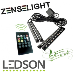 Éclairage intérieur LEDSON contrôlé par la musique 24V via allume-cigare