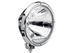 Hella Fernscheinwerfer Klarglas Chromgehäuse Grauer Ring 12/24 Volt ø 222mm