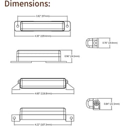 Ledson Advarselslys Grillmontering Orange LED ECE R65 R10 SAE