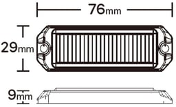 Gyrophare orange 3 LED 26 motifs de flash ECE R65 EMC R10 IP67 9-33V câble 3m