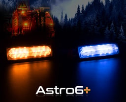 Astro6+ Avertisseur Lumineux Orange Bleu 21 Modèles de Flash 12-24 Volt IP67 119x29x8 mm