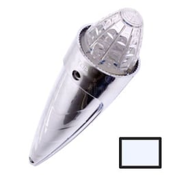 Lampe Torpille 24V Verre Clair LEDs Blanches Avec Vis Et Plaque