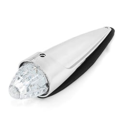 Lampe Torpille 24V Verre Clair LEDs Blanches Avec Vis Et Plaque