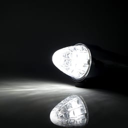 Lampe Torpille 24V Verre Clair LEDs Blanches Avec Vis Et Plaque