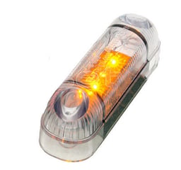 Feu de position transparent 3 LED Verre clair 12-24 Volt 84x24x25 mm Avec marquage E
