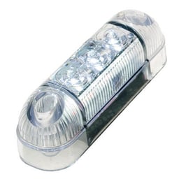 Feu de position transparent 3 LED Verre clair 12-24 Volt 84x24x25 mm Avec marquage E