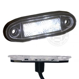 Boreman LED Feu de Gabarit Blanc Multivolt 12V/24V Étanche 22x76x9mm 3m Câble E4 24730