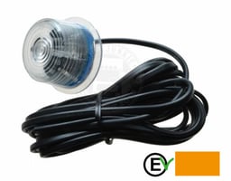 800543 Diode Orange 5 Pièces 24V 0.04A 0.96W E-mark E5 Diamètre 62mm Hauteur 35mm Longueur de câble 5m