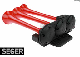 Klaxon SEGER 24V Rouge 26/30/34cm 125dB