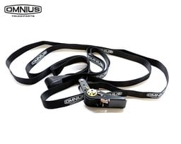 Set di cinghie Omnius 2 pezzi 4 metri 25 mm 800 kg poliestere con borsa di stoccaggio
