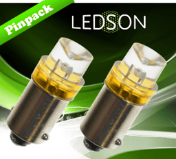 Ampoules LED 24V Pour Camions T4W BA9s Jaune/Orange