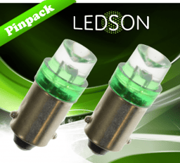 Ampoules LED 24V Pour Camions T4W BA9s Couleur Blanc Vert