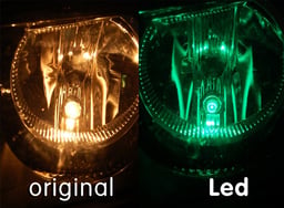 Ampoules LED 24V Pour Camions T4W BA9s Couleur Blanc Vert