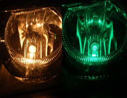 Lampes LED Camions 24V Vert W5W W21X95d 3W 024W