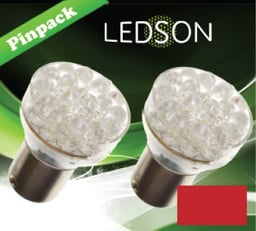 Ledson Lampadina LED P21W BA15s 24V Rossa