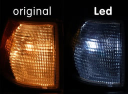 Ampoules LED 24V Pour Camions Look Xénon BA15s 5 Diodes Par Paire Fournies