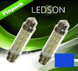 Ledson Ampoule Navette 8 LEDs 42mm 24V Bleue