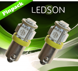 Lampe LED 24V pour camions avec 5 diodes SMD haute puissance couleur jaune/orange
