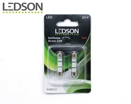 Ledson Lampadina Siluro LED 36mm 24V Rossa