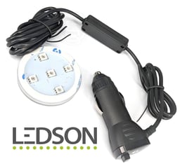 Désodorisant Ledson Poppy Led Air RGB 12-30V Prise Allume-cigare 1,5m Garantie 12 Mois