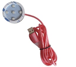 Ledson Poppy LED avec lumière mobile dans le cordon rouge 10-40V USB 2 mètres 12 mois de garantie