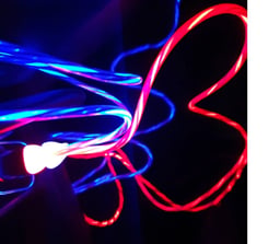 Ledson Poppy LED avec lumière mobile dans le cordon rouge 10-40V USB 2 mètres 12 mois de garantie