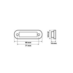 Diode 4 12-24V E-Mark E4 90x25x15mm Câble 0,4m
