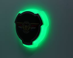 Emblème Étanche Vert 24-30W 1.5W IP65 Câble de 3 Mètres Inclus Matériel de Montage