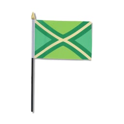 Drapeau FLAG-AH 10x15 CM Support en plastique noir Tête de mât dorée