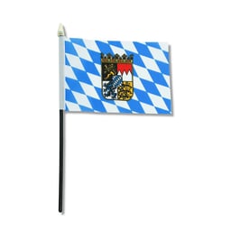 Drapeau-BAV Drapeau 10x15cm Support en plastique noir Tête de mât dorée
