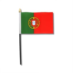 FLAG-PT Flag 10x15cm Sort Plast Stand Guld Farvet Mastetop