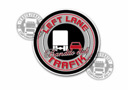Left Lane Trafik Bandito Club Sticker 9cm