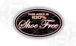 Autocollant 100% Shoe Free Full Print 14x8.5cm