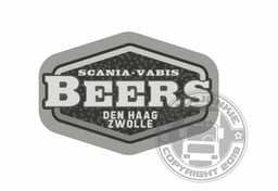 Beers Højkvalitets sticker 11x7.5cm 5 Års Garanti Farveægthed Haag Zwolle