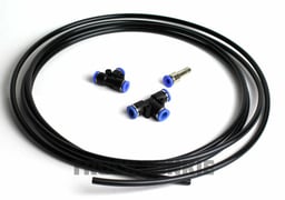 Set Tubo Aria 3 Metri 6mm Con Raccordo e T-Raccordi