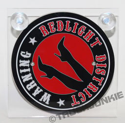 ENSEMBLE DE PLAQUES AVANT QUARTIER ROUGE 18x18cm Y COMPRIS 2 VENTOUSES