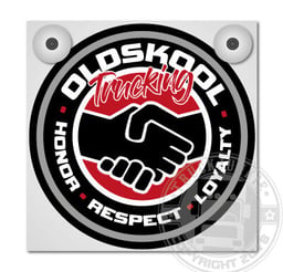Plaque Avant OLDSKOOL Handshake 18x18cm Avec Ventouses Incluses