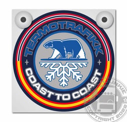 TERMOTRAFIKK Coast To Coast Plaque Avant Set 18x18cm Y Compris Ventouses