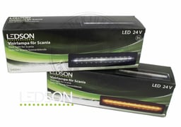 Feux de position de pare-soleil LED Ledson à double couleur commutables pour modèles Scania R/P/G/T