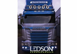 Feux de position de pare-soleil LED Ledson à double couleur commutables pour modèles Scania R/P/G/T
