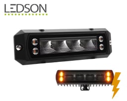 Ledson Luce di Retromarcia con Luce di Avvertimento Integrata E-Marcata 9-36V 4x8W 4x3W IP69K 164x41x61mm