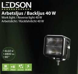 Ledson Vega F Compact Lampe de Travail LED 4800 Lumen 10W Osram Éclairage 90 Degrés IP68 IP69K