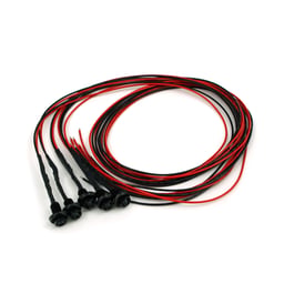 Mini Spots LED 24V Rouge 5 Pièces Cadre Noir