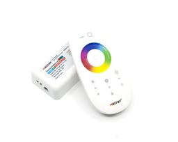 Contrôleur MA500197 pour bandes LED RGB et LED RGB 10 Ampères 12V 120W 24V 240W Télécommande tactile sans fil 433 MHz