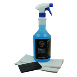 MONTSET1 Kit de Montage Avec 1 Litre de SurfaceCleaner UltraClean Chiffons de Nettoyage Raclette en Plastique