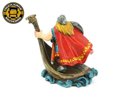 Boutique de Souvenirs Nordiques Figurine Viking 10CM Avec Bouclier Debout Sur Navire