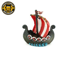 Le Souvenir Nordique Bateau Viking 8,5x7,5CM