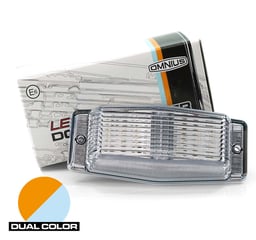 Omnius Oldskool LED Double brûleur Blanc brillant/Orange Commutable