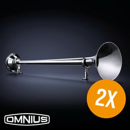 Omnius Rustfri Coltrane 750 Enkelttonet Tryklufthorn Sæt + Vedligeholdelsessæt